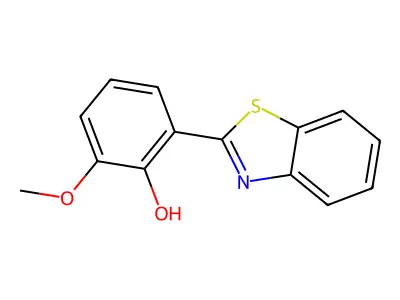 2-(2'-Hydroxy-3'-methoxyphenyl)benzothiazole structure