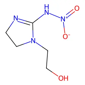 N-[1-(2-Hydroxyethyl)-4,5-dihydro-1H-imidazol-2-yl]nitramide structure