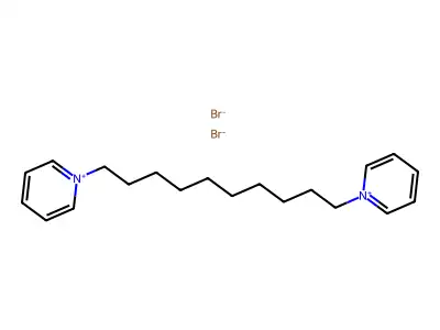 1,10-二(吡啶)癸烷二溴化物 structure