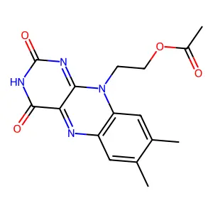 7,8-Dimethyl-10-(2-acetoxyethyl)isoalloxazine structure