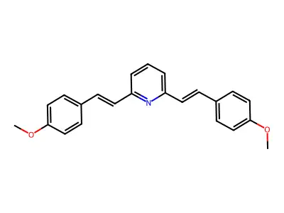 2,6-Bis[2-(4-methoxyphenyl)ethenyl]pyridine structure