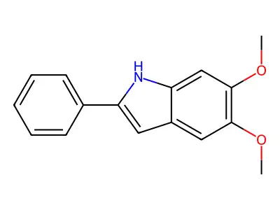 5,6-Dimethoxy-2-phenylindole structure