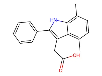 1H-Indole-3-acetic acid, 4,7-dimethyl-2-phenyl- structure