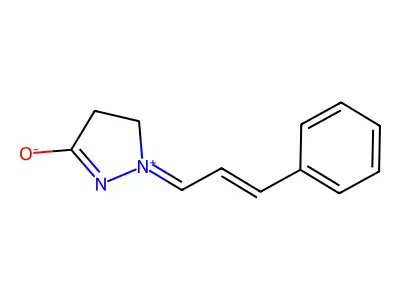 2-Cinnamylidene-3,4-dihydropyrazol-2-ium-5-olate structure