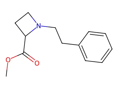 2-Azetidinecarboxylic acid, 1-(2-phenylethyl)-, methyl ester structure