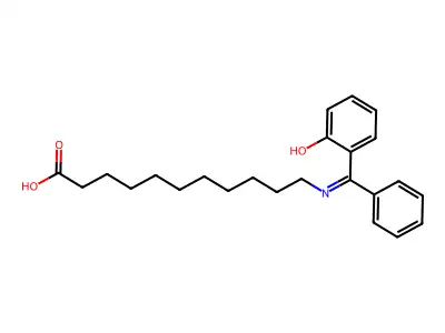 11-{[(6-Oxocyclohexa-2,4-dien-1-ylidene)(phenyl)methyl]amino}undecanoic acid structure