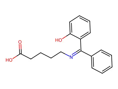 5-{[(6-Oxocyclohexa-2,4-dien-1-ylidene)(phenyl)methyl]amino}pentanoic acid structure