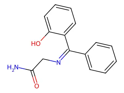 2-(((2-Hydroxyphenyl)phenylmethylene)amino)acetamide structure