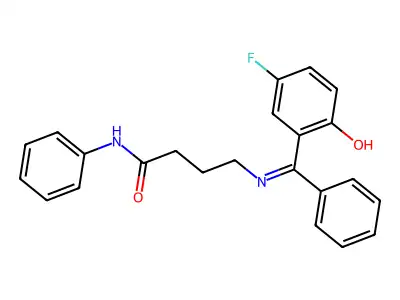 4-(((5-Fluoro-2-hydroxyphenyl)phenylmethylene)amino)-N-phenylbutanamide structure