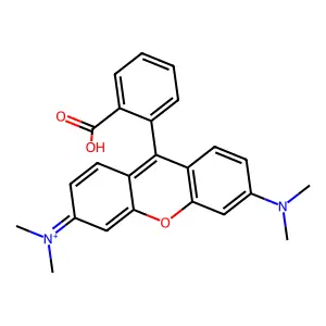 9-(2-Carboxyphenyl)-3,6-bis(dimethylamino)xanthylium structure