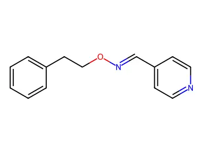 isonicotinaldehyde O-(2-phenylethyl)oxime structure