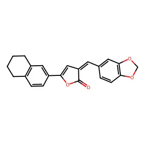 (3Z)-3-(1,3-benzodioxol-5-ylmethylidene)-5-(5,6,7,8-tetrahyd structure