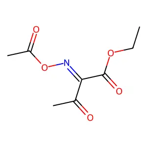 Ethyl 2-[(acetyloxy)imino]-3-oxobutanoate structure