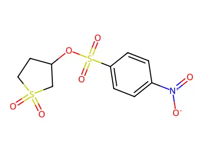 Tetrahydro-1,1-dioxido-3-thienyl 4-nitrobenzenesulfonate structure