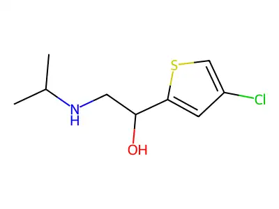 Ethanol, 1-(4-chloro-2-thienyl)-2-isopropylamino- structure