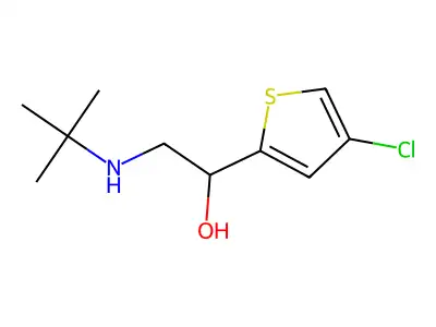 Ethanol, 2-tert-butylamino-1-(4-chloro-2-thienyl)- structure