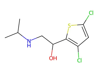 Ethanol, 1-(3,5-dichloro-2-thienyl)-2-isopropylamino- structure