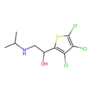 Ethanol, 2-isopropylamino-1-(3,4,5-trichloro-2-thienyl)- structure