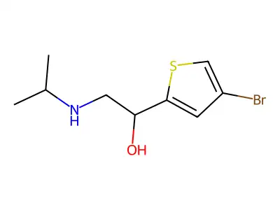 Ethanol, 1-(4-bromo-2-thienyl)-2-isopropylamino- structure