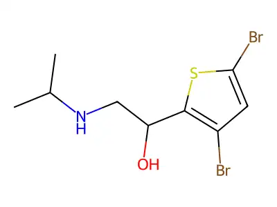 Ethanol, 1-(3,5-dibromo-2-thienyl)-2-isopropylamino- structure