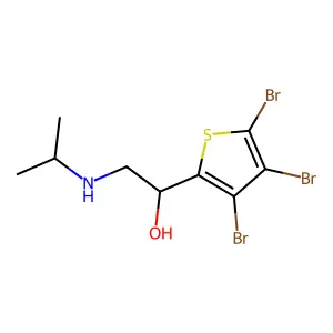 Ethanol, 2-isopropylamino-1-(3,4,5-tribromo-2-thienyl)- structure