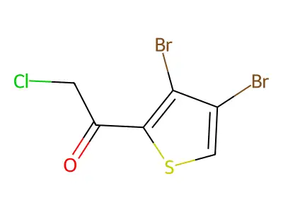 2-Chloro-1-(3,4-dibromothiophen-2-yl)ethan-1-one structure