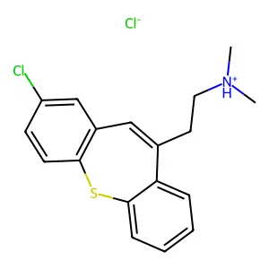 Dibenzo(b,f)thiepin-10-ethanamine, 2-chloro-N,N-dimethyl-, hydrochloride structure