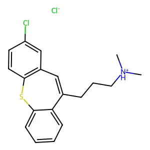 Dibenzo(b,f)thiepin-10-propanamine, 2-chloro-N,N-dimethyl-, hydrochloride structure
