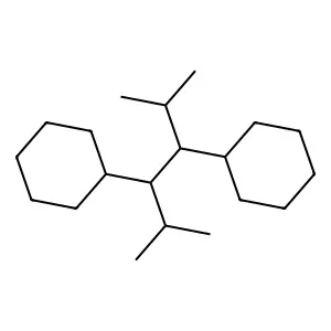 meso-3,4-Dicyclohexyl-2,5-dimethylhexan structure