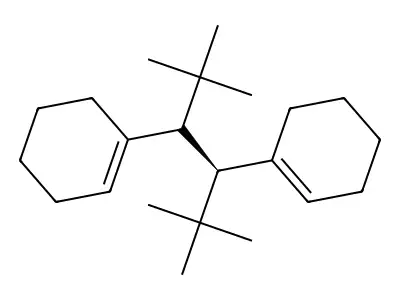meso-3,4-Di-1-cyclohexen-1-yl-2,2,5,5-tetramethylhexane structure