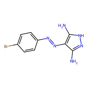 1H-Pyrazole-3,5-diamine, 4-[(4-bromophenyl)azo]- structure