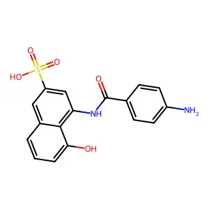 4-(4-Aminobenzamido)-5-hydroxynaphthalene-2-sulfonic acid structure