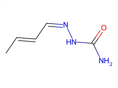 (2Z)-2-[(2E)-But-2-en-1-ylidene]hydrazine-1-carboxamide structure