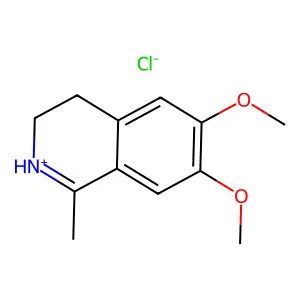 Isoquinoline, 3,4-dihydro-6,7-dimethoxy-1-methyl-, hydrochloride structure