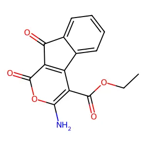 Ethyl 3-amino-1,9-dioxoindeno[2,1-c]pyran-4-carboxylate structure