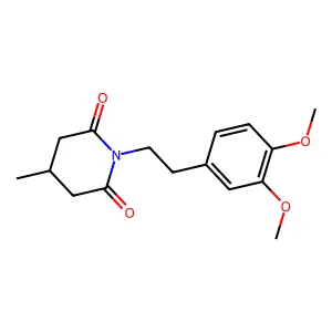 N-(3,4-Dimethoxyphenethyl)-3-methylglutarimide structure