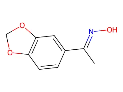 Ethanone, 1-(1,3-benzodioxol-5-yl)-, oxime structure
