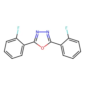 2,5-Bis(2-fluorophenyl)-1,3,4-oxadiazole structure