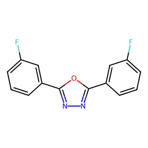 2,5-Bis(3-fluorophenyl)-1,3,4-oxadiazole structure