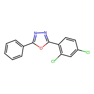 2-(2,4-Dichlorophenyl)-5-phenyl-1,3,4-oxadiazole structure