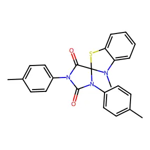 Spiro(benzothiazole-2(3H),4'-imidazolidine)-2',5'-dione, 3-methyl-1',3'-bis(4-methylphenyl)- structure