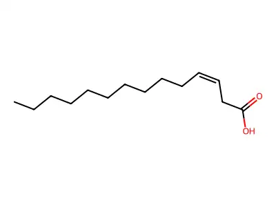 十四碳-3-烯酸 structure
