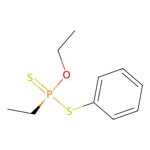 Phosphonodithioic acid, ethyl-, O-ethyl S-phenyl ester, (R)- structure