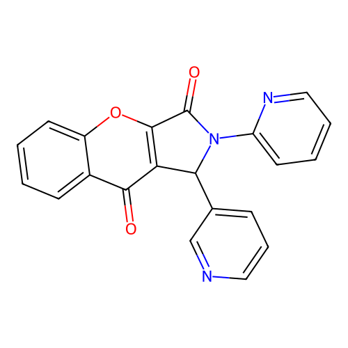 2-(Pyridin-2-yl)-1-(pyridin-3-yl)-1,2-dihydrochromeno[2,3-c]pyrrole-3,9-dione structure