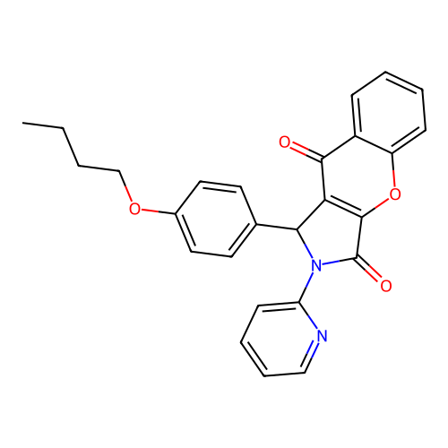 1-(4-Butoxyphenyl)-2-(pyridin-2-yl)-1,2-dihydrochromeno[2,3-c]pyrrole-3,9-dione structure