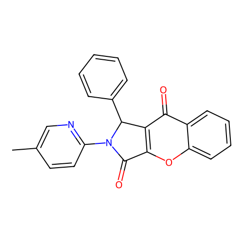 2-(5-Methylpyridin-2-yl)-1-phenyl-1,2-dihydrochromeno[2,3-c]pyrrole-3,9-dione structure