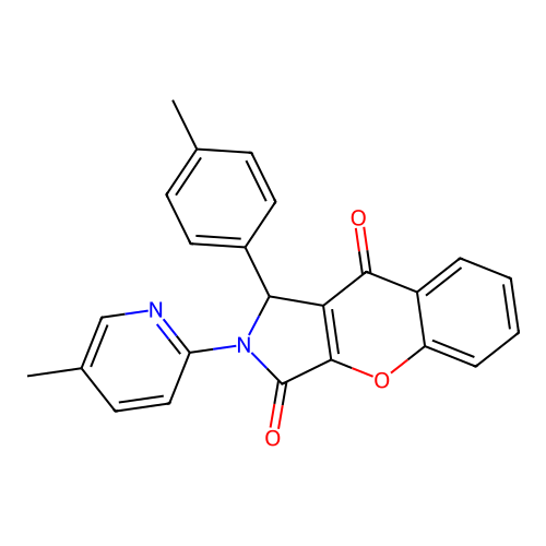 1-(4-methylphenyl)-2-(5-methylpyridin-2-yl)-1,2-dihydrochromeno[2,3-c]pyrrole-3,9-dione structure