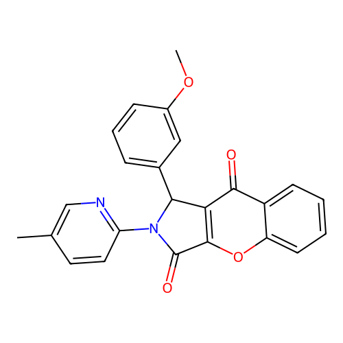 1-(3-methoxyphenyl)-2-(5-methylpyridin-2-yl)-1,2-dihydrochromeno[2,3-c]pyrrole-3,9-dione structure