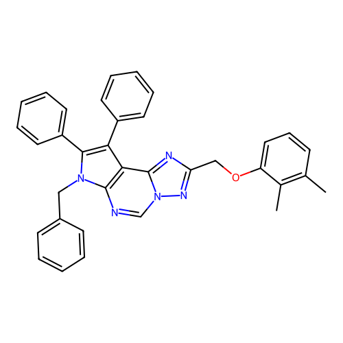 (7-BENZYL-8,9-DIPHENYL-7H-PYRROLO[3,2-E][1,2,4]TRIAZOLO[1,5-C]PYRIMIDIN-2-YL)METHYL (2,3-DIMETHYLPHENYL) ETHER structure
