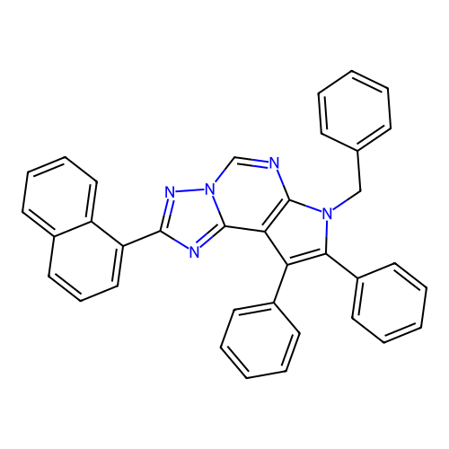 C36H25N5 structure